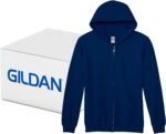Gildan Unisex Adult Fleece Zip Hoodie Sweatshirt G18600