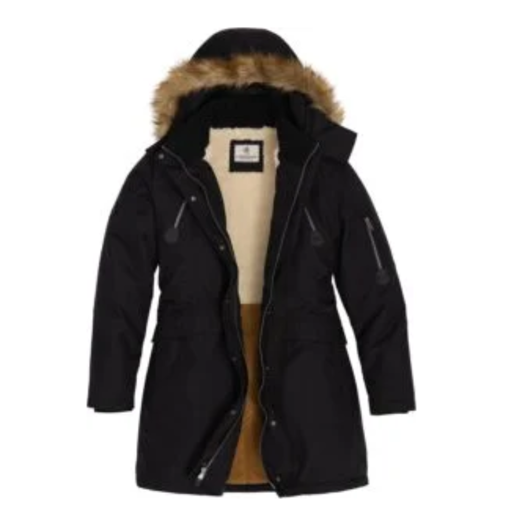 Women's warm insulated long parka